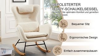 Luxuriöser Schaukelstuhl—aus Teddysamt