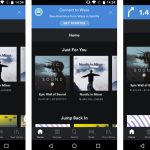 Screenshots Waze-Navigation integriert auf Spotify