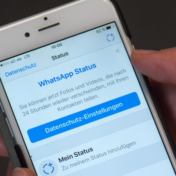 Status-Einstellung von WhatsApp auf iPhone