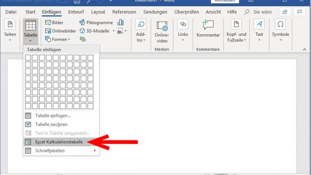 Excel Tabelle In Word Einfugen Bearbeiten Entfernen Updated