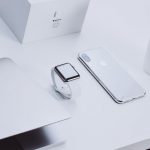 Apple-Produkte auf Schreibtisch