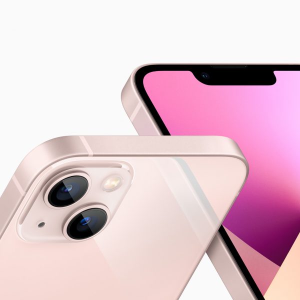 Produktbild des iPhone 13 in Rosé.