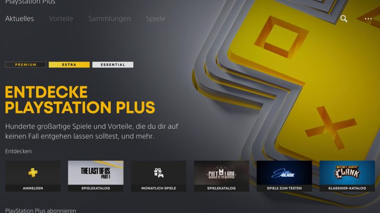 Screenshot aus dem PlayStation Store, auf dem PlayStation Plus zu sehen ist.